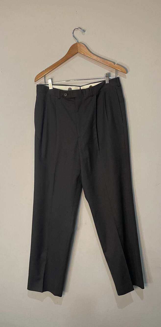 Corbin Natural Shoulder Trousers Pleated Dress Pants 35x31 Made in USA